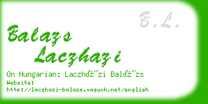 balazs laczhazi business card